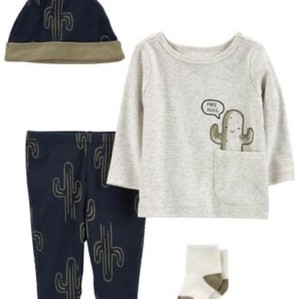Carter’s 4 Piece Free Hugs Cactus outfit
